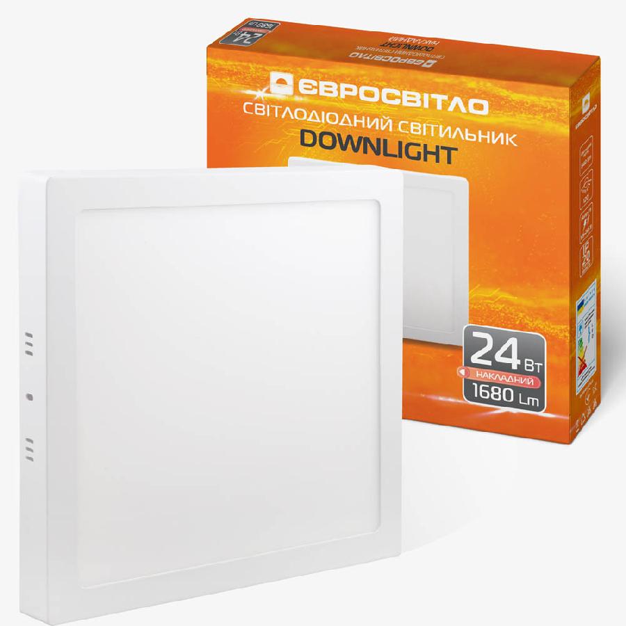 Світильник точковий накладний Євросвітло 24Вт квадрат LED-SS-300-24 4200К